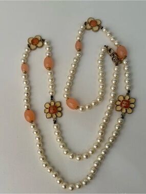 CHANEL Vintage Camelia Long Necklace — Original 2016 Receipt plus packaging